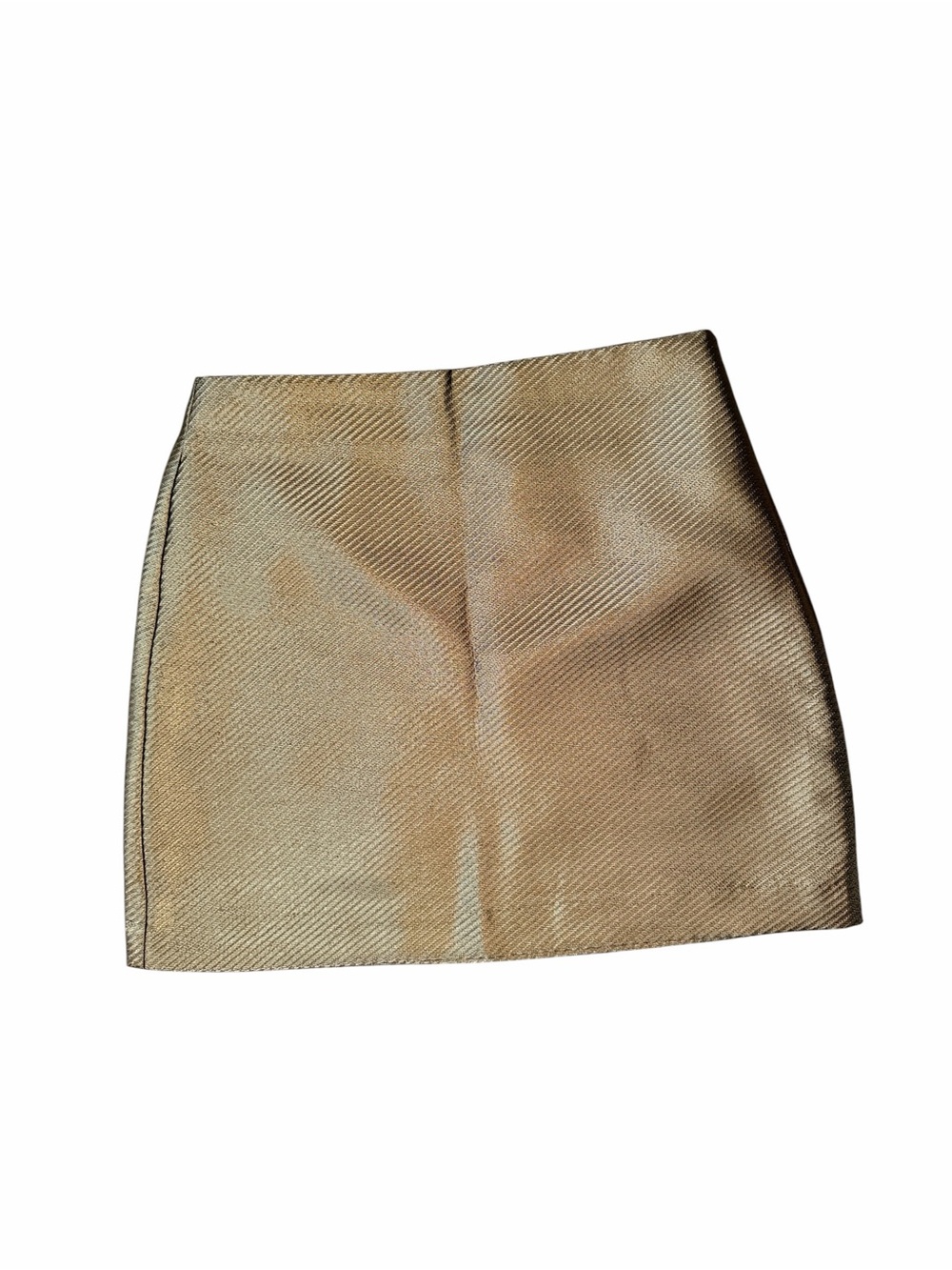 LOFT Gold Metallic Textured Jacquard Mini Skirt Size 6 NWT - Picture 3 of 11